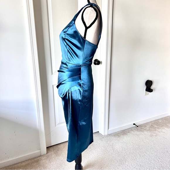 GRACE KARIN Satiny Strappy Back Ruched Homecoming Dress—SZ. Small - Picture 6 of 17